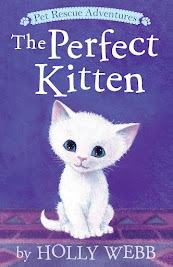 Book cover of "The Perfect Kitten" with white cate
