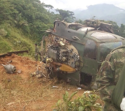 Así quedó el helicóptero UH-60L Black Hawk del Ejército derribado en Norte de Santander  