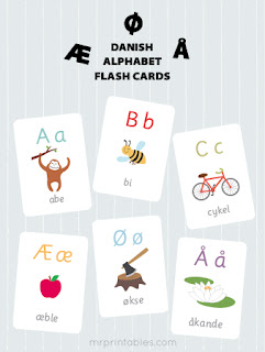 http://www.mrprintables.com/danish-alphabet-flash-cards.html