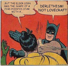 Meme de humor sobre Derleth y Lovecraft