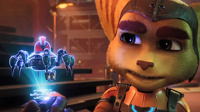 Ratchet hablando con Glitch Ratchet & Clank Una dimensión aparte