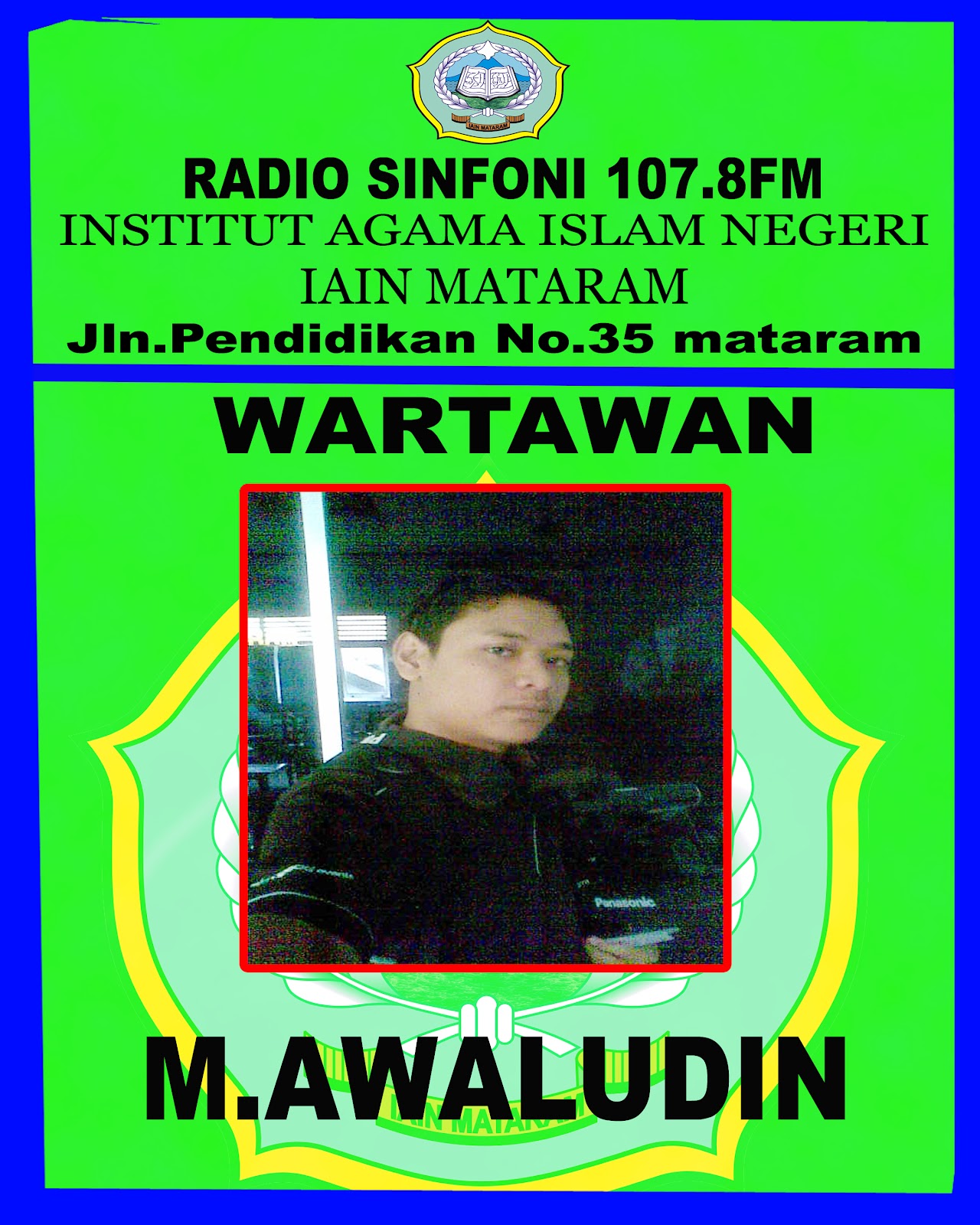 Contoh id card wartawan  awaludinblogspotcom.blogspot.com