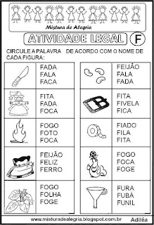 Atividades de alfabetização