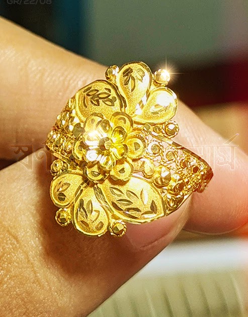 ৫ আনা মেয়েদের নিউ আংটি কালেকশন (5 Ana/5 Gram Women Gold Ring) 18/21/22  Karat KDM Price in Bangladesh - Swarnanjali Jewellers BD