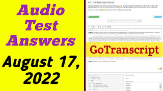 GoTranscript Audio Test Answers ProTranscribe
