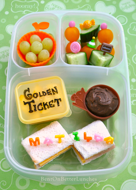 Roald Dahl Day bento school lunch by BentOnBetterLunches