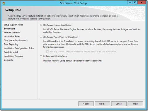 SQLServerFeatureInstallation
