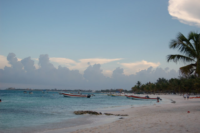 The Public Beach at Akumal Mexico All to Ourselves at Sunset