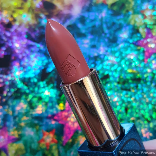 Nars Audacious Lipstick Barbara close up with embossed Studio 54 logo