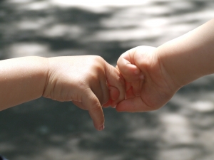 Image: Baby hands - hand by hand. Stock Photo credit: haiinee