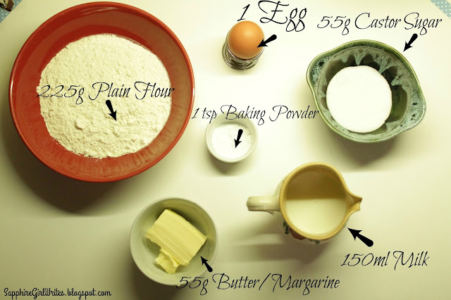 Ingredients for Paris Buns