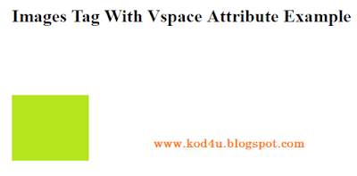 HTML Images Tag With Vspace Attribute Example