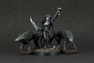 Mordheim Undead Dire Wolves and Vampiric Sorceress