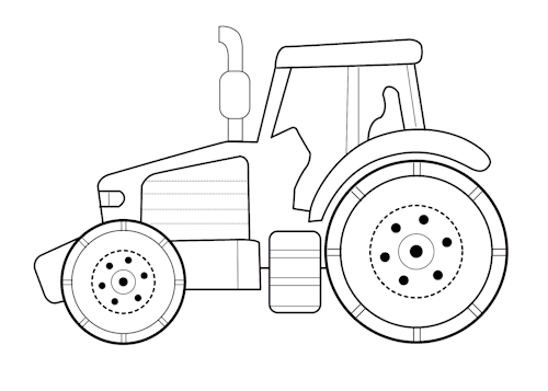 Gambar Mewarnai Gambar Traktor Mobil Beko di Rebanas - Rebanas