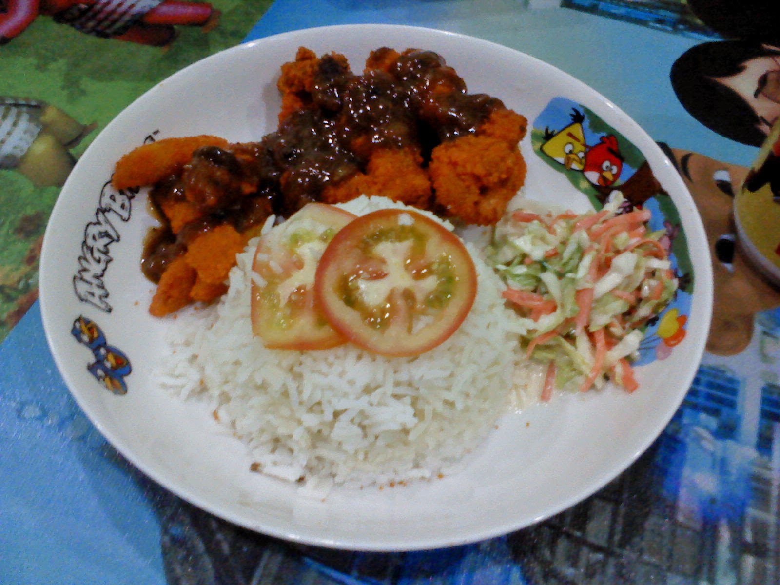 Resepi chicken chop with butter rice  shahida rahim blog