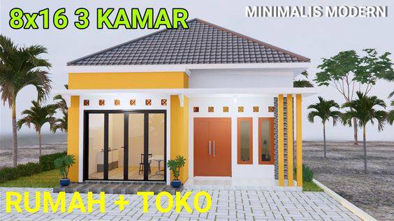 inspirasi ide desain rumah toko minimalis 1 lantai