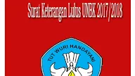 Surat Keterangan Lulus UNBK 2017/2018