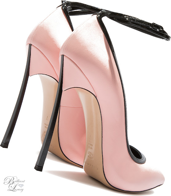 ♦Pink Casadei Blade ankle wrap pumps #casadei #shoes #pink #brilliantluxury