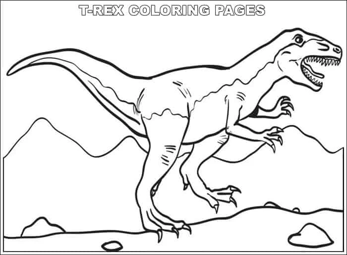 T Rex Dinosaurs Coloring Pages 1