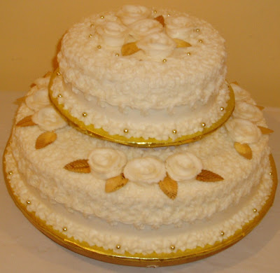 60th Birthday Cake on Ivory And Gold 60th Birthday Cake