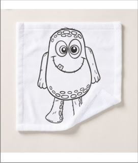 Towel with Cute Monster