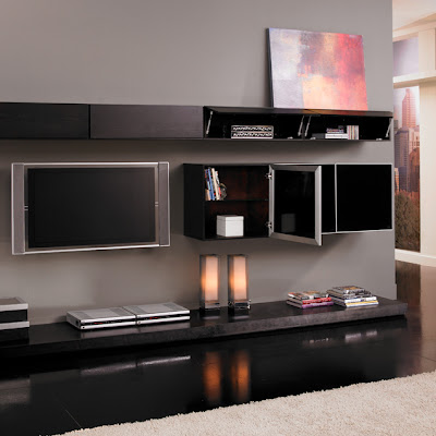 Black Entertainment Center Wall Unit on The Badass  Modloft Grand Euro Style Wall Unit