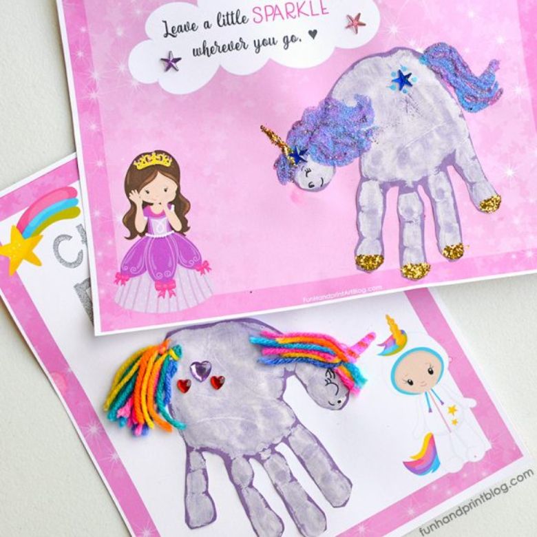 Unicorn Handprint Poster Craft for Kids