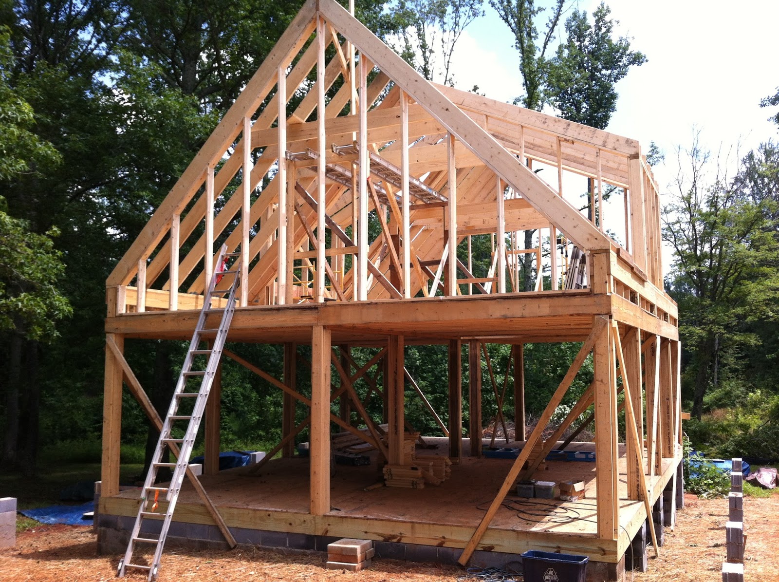 Building gable ends on a house