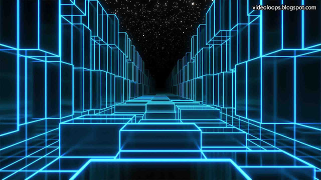 VJ Loop 26 - Neon Blocks Walls