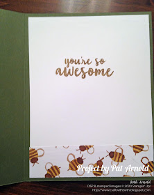 Craft with Beth: Stampin' Up! Second Sunday Sketches 012 card sketch challenge with measurements English Garden Designer Series Paper DSP Dragonfly Dreams stamp set Hexagon embossing folder