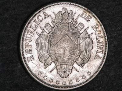 Bolivian Boliviano Silver coin