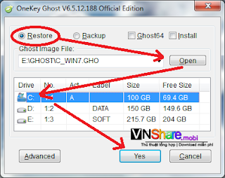 Hướng dẫn Ghost và Bung Windows XP, 7, 8 trực tiếp đơn giản