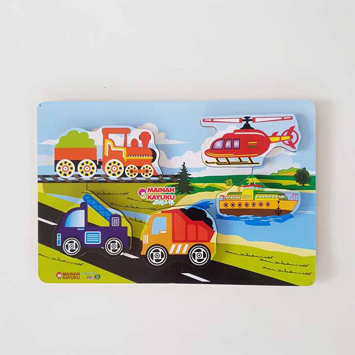 Puzzle Chunky Transportasi New