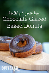Gluten Free Free Chocolate Glazed Baked Donuts Recipe  healthy, low fat, gluten free, no butter, no oil, clean eating friendly, refined sugar free, dairy free, low calorie