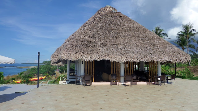 a big native hut style, the cafe at Mikomiko Resort in Mondragon Northern Samar