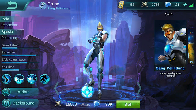 Hero Bruno ( Sang Pelindung ) High Damage Build/ Set up Gear