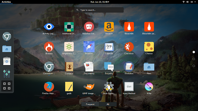 Tampilan Gnome 3 di ubuntu 16.04
