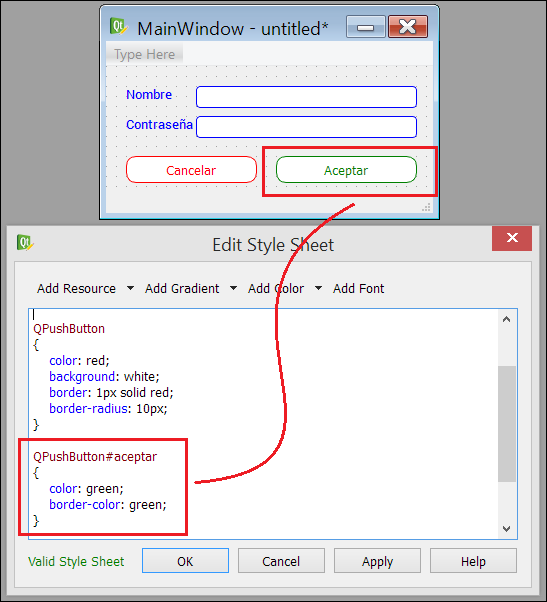 qss selector ID
