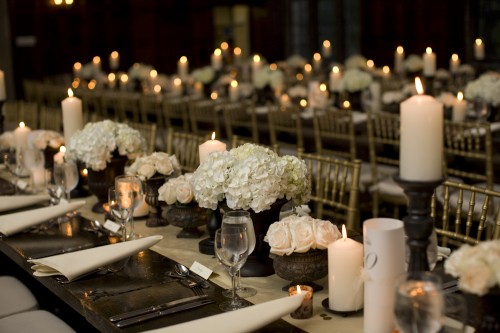 For table decor huge matching centerpieces are giving way to mixandmatch 