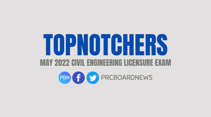 RESULT: May 2022 Civil Engineer CE board exam top 10 passers