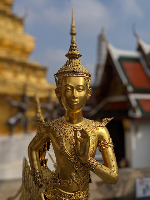 A golden statue at the Grand Palace in Bangkok, Thailand