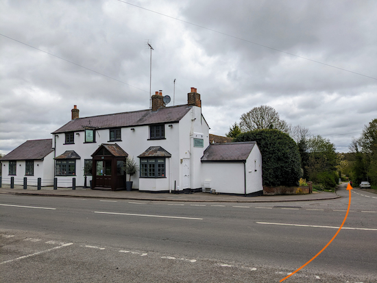 Cross Marford Road then head N on Sheepcote Lane