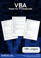 VBA Notes For Professionals