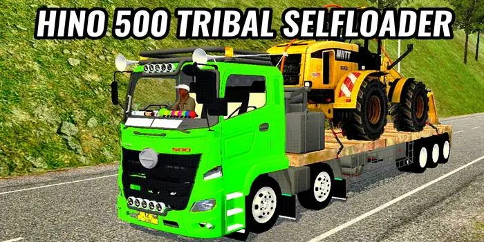 mod bussid truck hino 500 tribal selfloader