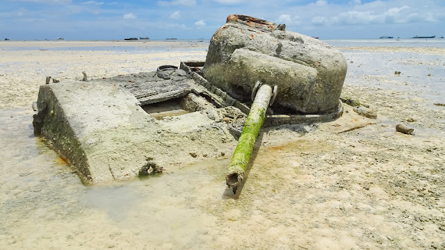 North of Betio has two Tanks in the shore