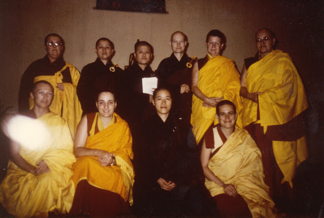 Ven. Pema Chodron, a co-founder of Sakyadhita International Association of Buddhist Women,  at the 1st Sakyadhita International Conference held on Bodhgaya, India in 1987.