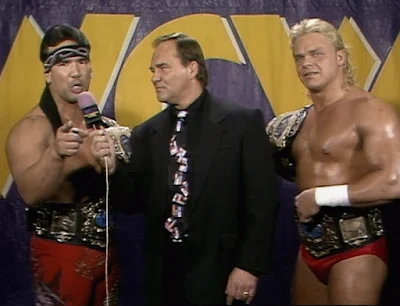WCW Clash 22 (1993) Larry Zybysko interviews Ricky Steamboat and Shane Douglas