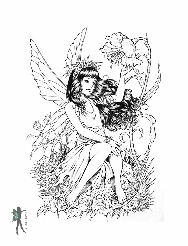 Adult Fairy Coloring Pages