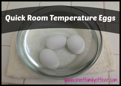 How to Get Room Temperature Eggs Quickly