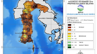 BMKG Makassar Sebut Warga Pinrang Perlu Waspadai Anomaly Cuaca